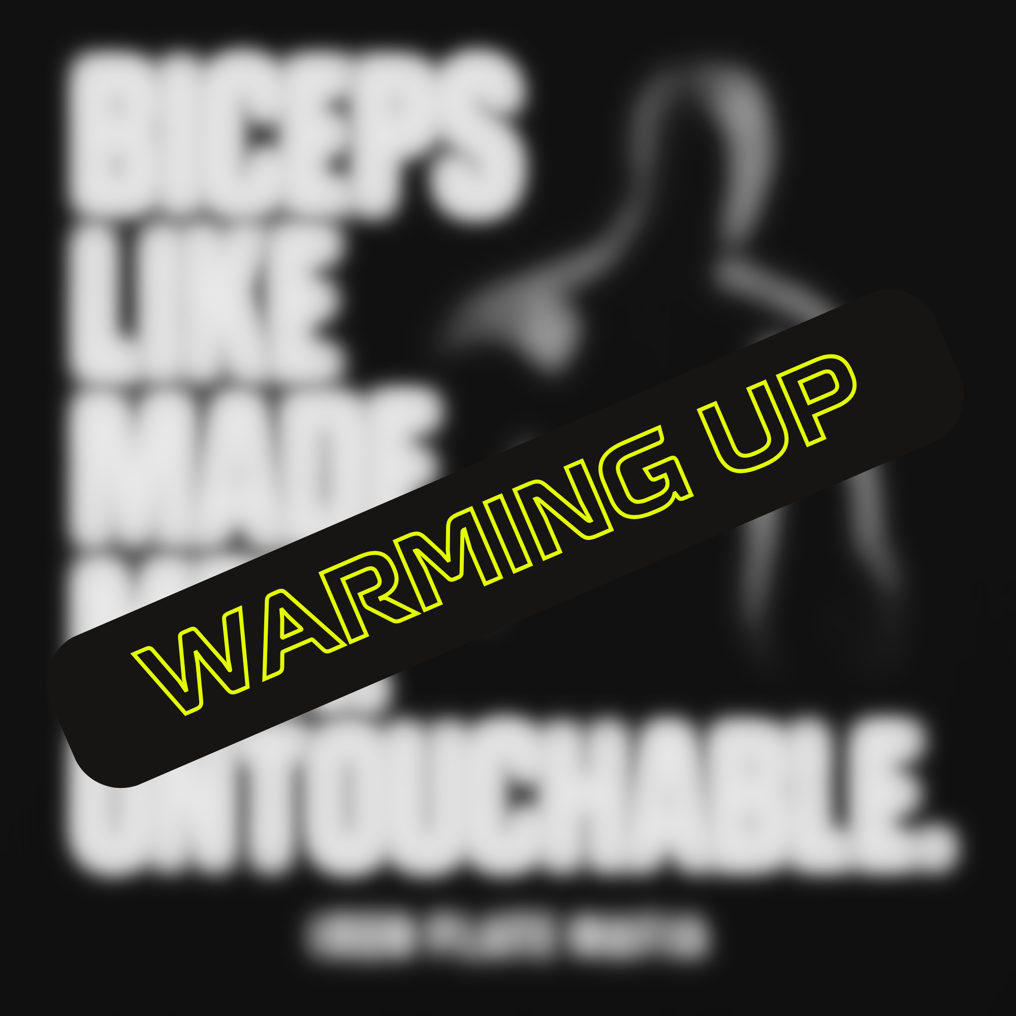 coming soon design biceps iron plate mafia