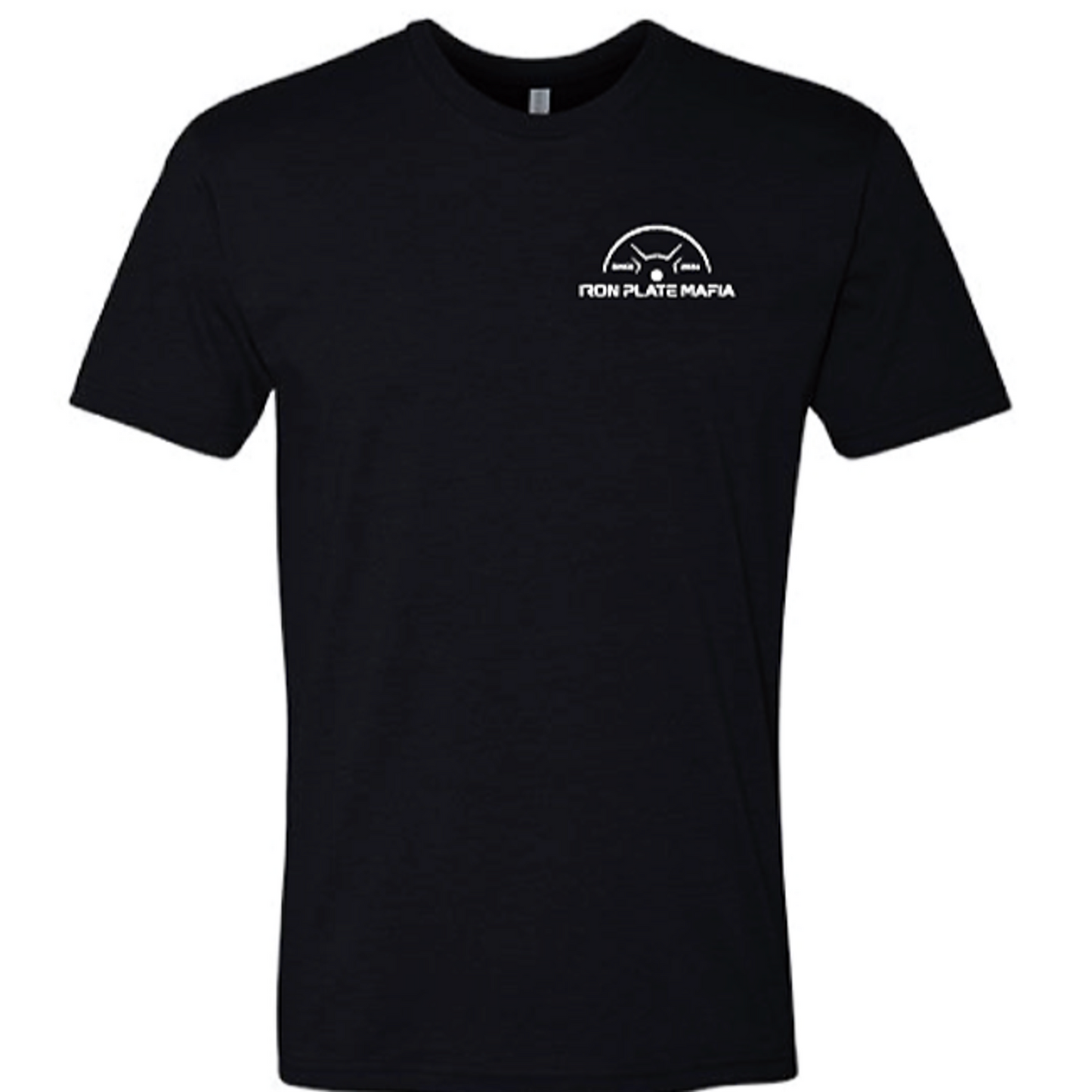 Black gym shirt with 99 problems but a bench ain't one – Iron Plate Mafia logo on front